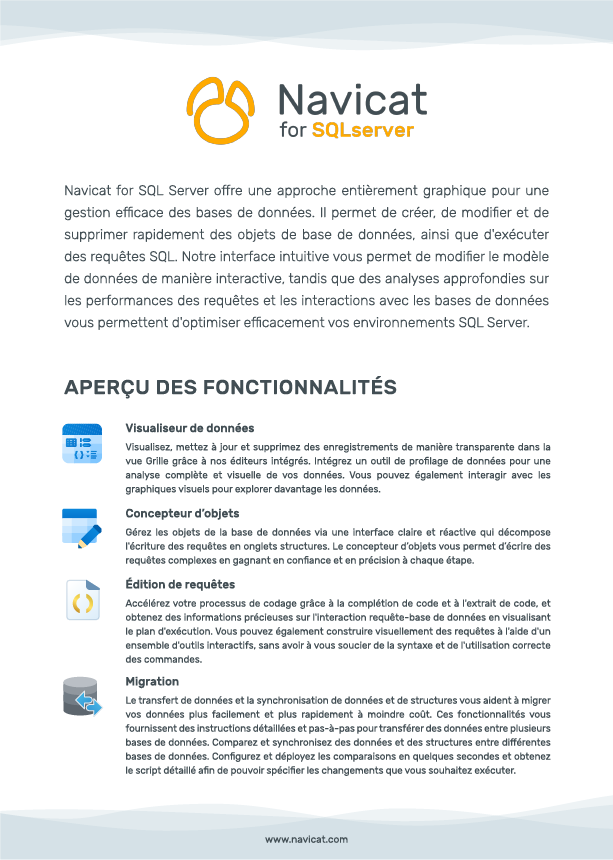 Navicat for SQL Server Ressources | Navicat